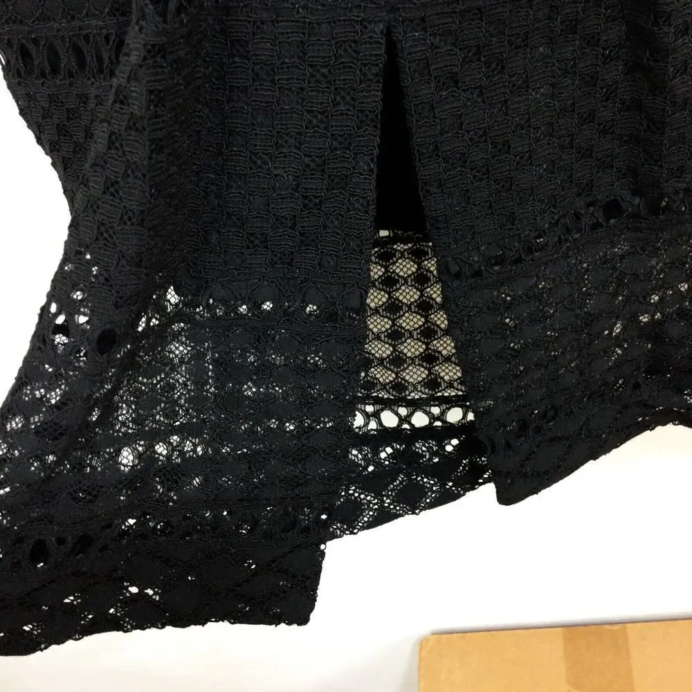 Antonio Melani Women Alfa Lace Bell Sleeve Cocktail Party Dress Black Size 0 NWT - Picture 7 of 11